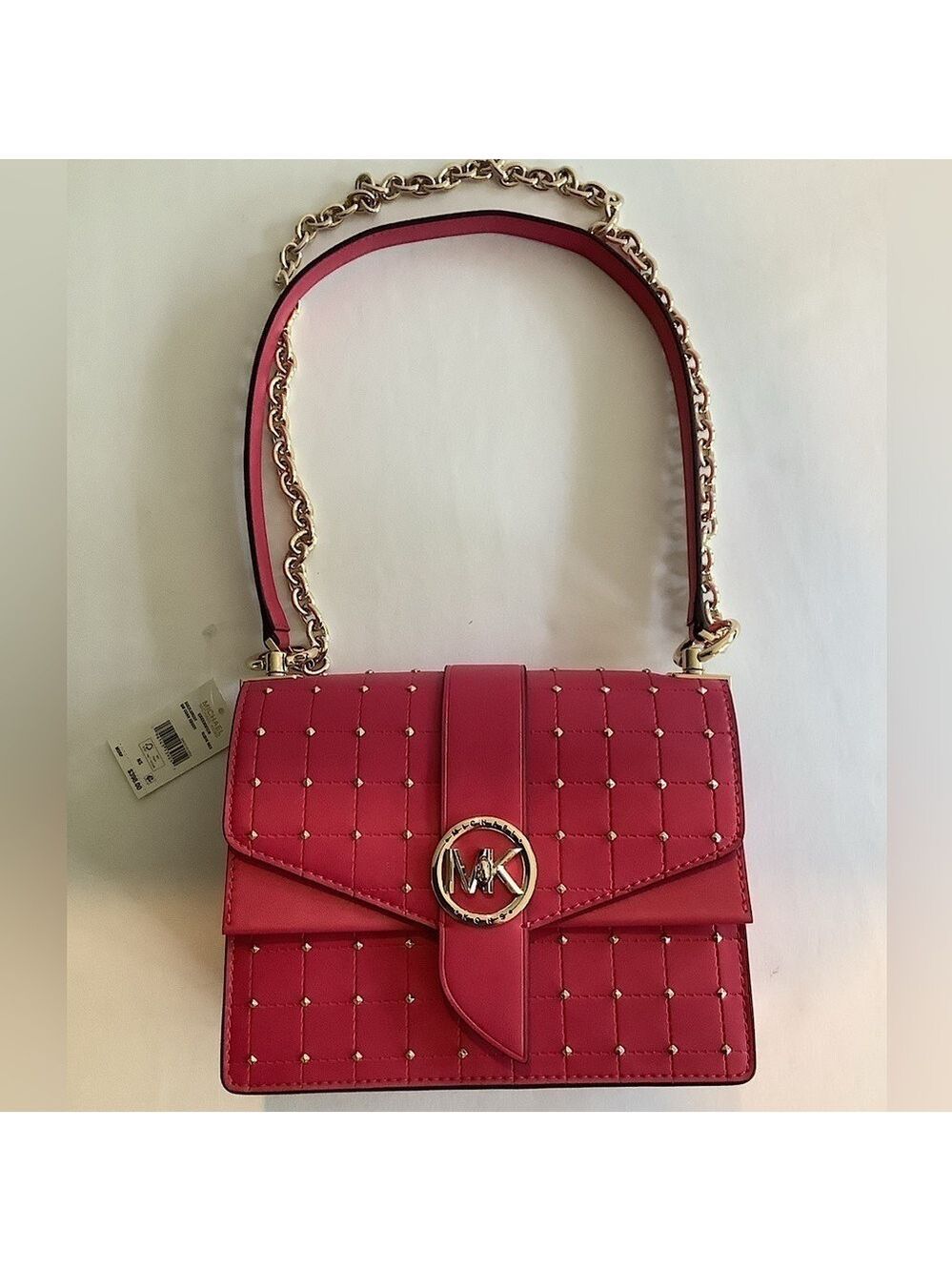 Michael Kors Greenwich Quilted Studded Small Convertible Crossbody Bag New